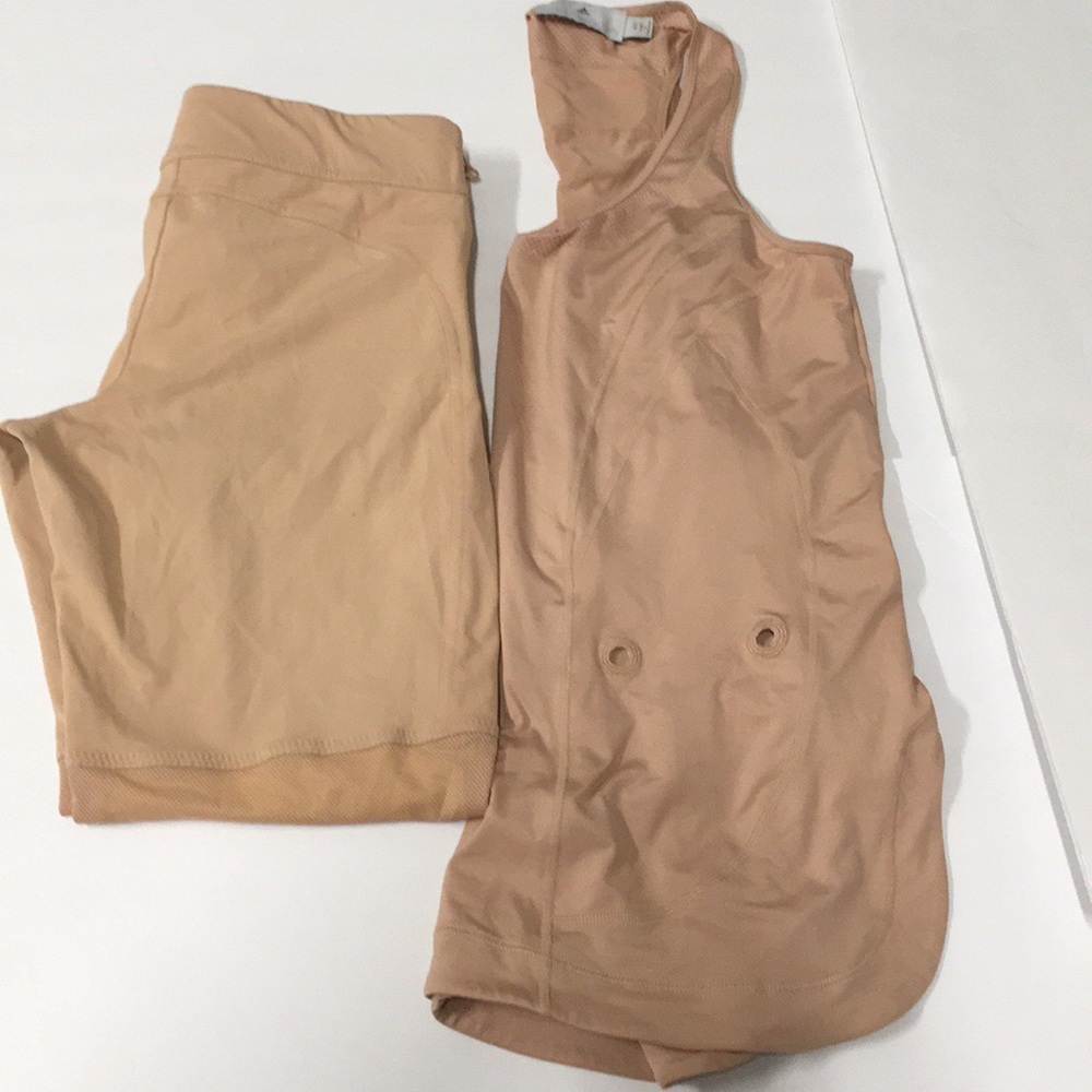 Adidas Stella McCartney workout pants and shirt